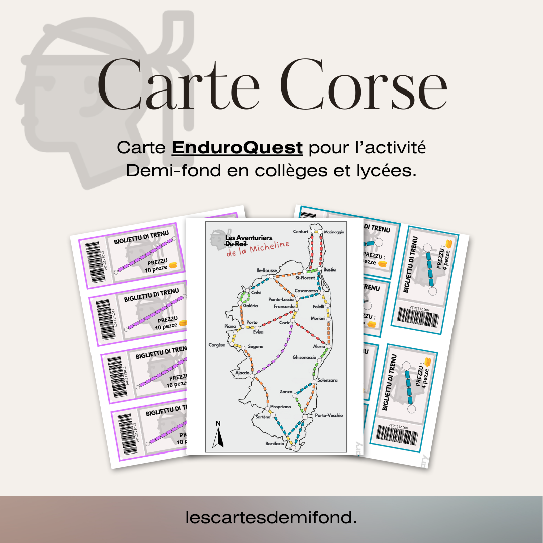 Carte de Demi-Fond pour EPS édition Corse